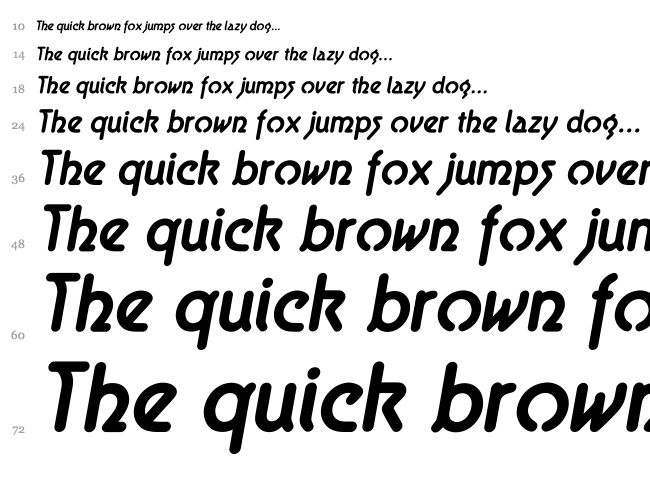 Aerolite font waterfall
